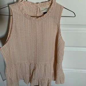 Peach and white tank top